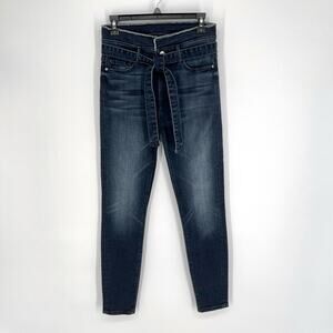 Black Orchid Denim NEW High Rise Frayed Waist Tie Sash Jeans 28 Tightrope Blue